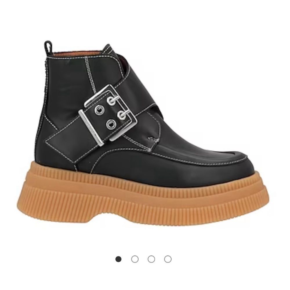 Ganni Black Buckle Boots